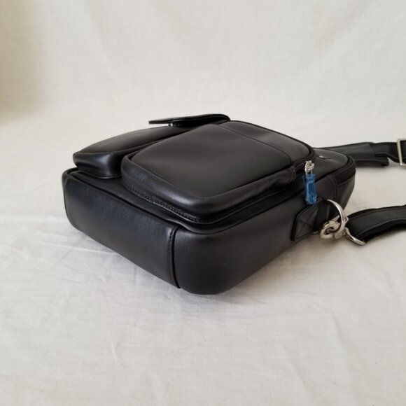 NWOT! Upscale Leather Messenger Shoulder Crossbody Bag w/Detachable Strap - Picture 10 of 12